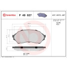 Brembo | Bremsbelagsatz, Scheibenbremse | P 49 027