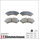 Zimmermann Bremsbelagsatz, Scheibenbremse 22791.205.1 Zimmermann Bremsbelagsatz, Scheibenbremse 22791.205.1