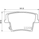 Brembo | Bremsbelagsatz, Scheibenbremse | P 11 040