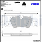 Delphi | Bremsbelagsatz, Scheibenbremse | LP2237
