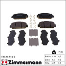 Zimmermann Bremsbelagsatz, Scheibenbremse 22620.170.1 Zimmermann Bremsbelagsatz, Scheibenbremse 22620.170.1