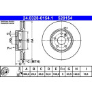ATE | Bremsscheibe | 24.0328-0154.1