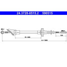 ATE | Seilzug, Kupplungsbetätigung | 24.3728-0515.2 ATE | Seilzug, Kupplungsbetätigung | 24.3728-0515.2