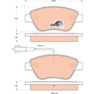 GDB1842 Bremsbelagsatz, Scheibenbremse COTEC GDB1842 Bremsbelagsatz, Scheibenbremse COTEC