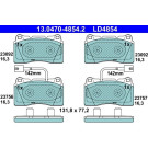 Bremsbelagsatz, Scheibenbremse ATE Ceramic 13.0470-4854.2