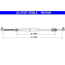 ATE | Seilzug, Feststellbremse | 24.3727-1038.2 ATE | Seilzug, Feststellbremse | 24.3727-1038.2