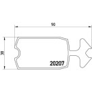 Brembo | Bremsbelagsatz, Scheibenbremse | P 61 002