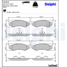 Delphi | Bremsbelagsatz, Scheibenbremse | LP1615
