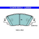 Bremsbelagsatz, Scheibenbremse ATE Ceramic 13.0470-5533.2