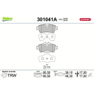 Valeo | Bremsbelagsatz, Scheibenbremse | 301041A