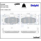 Delphi | Bremsbelagsatz, Scheibenbremse | LP1020