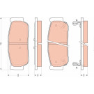 GDB3413 Bremsbelagsatz, Scheibenbremse GDB3413 Bremsbelagsatz, Scheibenbremse