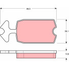 TRW | Bremsbelagsatz, Scheibenbremse | GDB127