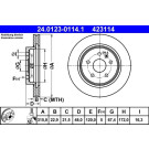 ATE | Bremsscheibe | 24.0123-0114.1