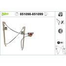 VALEO 851098 Fensterheber für SEAT ALTEA, TOLEDO vorne links, Komfortfunktion, elektrisch, ohne Elektromotor