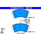 ATE | Bremsensatz, Scheibenbremse | 24.0126-0180.1, 13.0460-2743.2