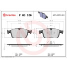 Brembo | Bremsbelagsatz, Scheibenbremse | P 86 026