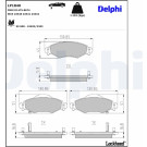 Delphi | Bremsbelagsatz, Scheibenbremse | LP1840