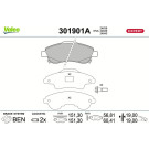 Valeo | Bremsbelagsatz, Scheibenbremse | 301901A Valeo | Bremsbelagsatz, Scheibenbremse | 301901A