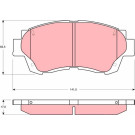 TRW | Bremsbelagsatz, Scheibenbremse | GDB3155