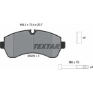 Textar | Bremsbelagsatz, Scheibenbremse | 2920002