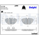 Delphi | Bremsbelagsatz, Scheibenbremse | LP1798