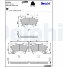 Delphi | Bremsbelagsatz, Scheibenbremse | LP2134