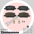Zimmermann | Bremsbelagsatz, Scheibenbremse | 26496.155.2