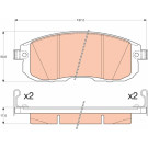 GDB3616 Bremsbelagsatz, Scheibenbremse GDB3616 Bremsbelagsatz, Scheibenbremse