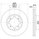 Hella | Bremsscheibe | 8DD 355 104-971
