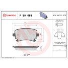 Brembo | Bremsbelagsatz, Scheibenbremse | P 85 083