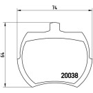 Brembo | Bremsbelagsatz, Scheibenbremse | P 52 002