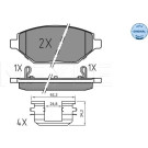Meyle Bremsbelagsatz, Scheibenbremse MEYLE-ORIGINAL: True to OE 025 225 2218