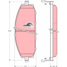 GDB3222 Bremsbelagsatz, Scheibenbremse COTEC GDB3222 Bremsbelagsatz, Scheibenbremse COTEC