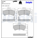 Delphi | Bremsbelagsatz, Scheibenbremse | LP1548