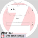 Zimmermann | Bremsbelagsatz, Scheibenbremse | 21368.185.1
