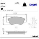 Delphi Bremsbelagsatz, Scheibenbremse LP2075