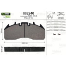 Valeo | Bremsbelagsatz, Scheibenbremse | 882246