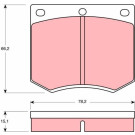 GDB660 Bremsbelagsatz, Scheibenbremse COTEC