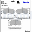 Delphi | Bremsbelagsatz, Scheibenbremse | LP1544