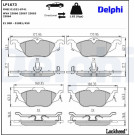 Delphi | Bremsbelagsatz, Scheibenbremse | LP1673