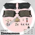 Zimmermann | Bremsbelagsatz, Scheibenbremse | 26306.180.2