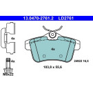 13.0470-2761.2 Bremsbelagsatz, Scheibenbremse ATE Ceramic 13.0470-2761.2 Bremsbelagsatz, Scheibenbremse ATE Ceramic