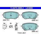 Bremsbelagsatz, Scheibenbremse ATE Ceramic 13.0470-3888.2