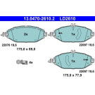 Bremsbelagsatz, Scheibenbremse ATE Ceramic 13.0470-2610.2