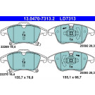 Bremsbelagsatz, Scheibenbremse ATE Ceramic 13.0470-7313.2