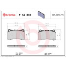 Brembo | Bremsbelagsatz, Scheibenbremse | P 54 039