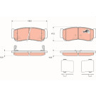 GDB3419 Bremsbelagsatz, Scheibenbremse COTEC GDB3419 Bremsbelagsatz, Scheibenbremse COTEC