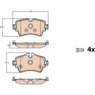 GDB2087 Bremsbelagsatz, Scheibenbremse GDB2087 Bremsbelagsatz, Scheibenbremse