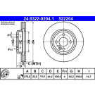 ATE | Bremsscheibe | 24.0322-0204.1